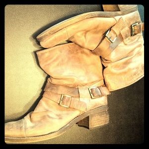 Leather boots